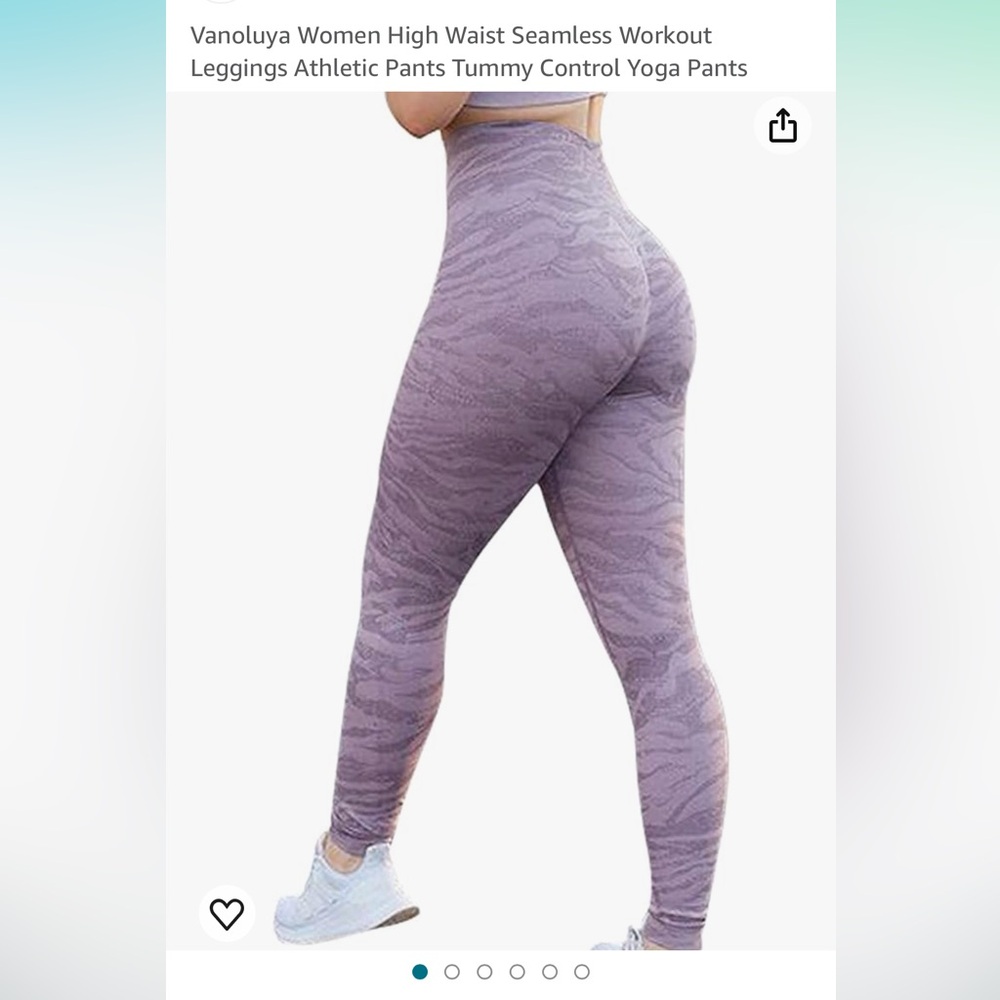 Purple printed leggings